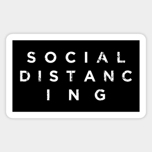 Social Distancing (white print) Sticker